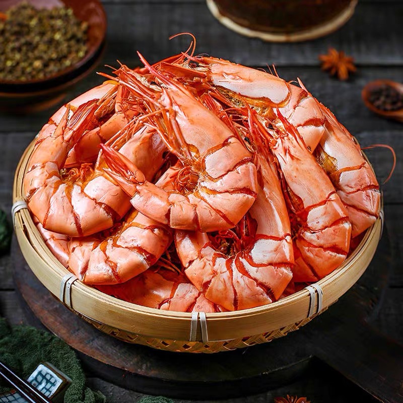 斑节烤虾干50-56只/250g*2袋直接开袋即食海鲜零食