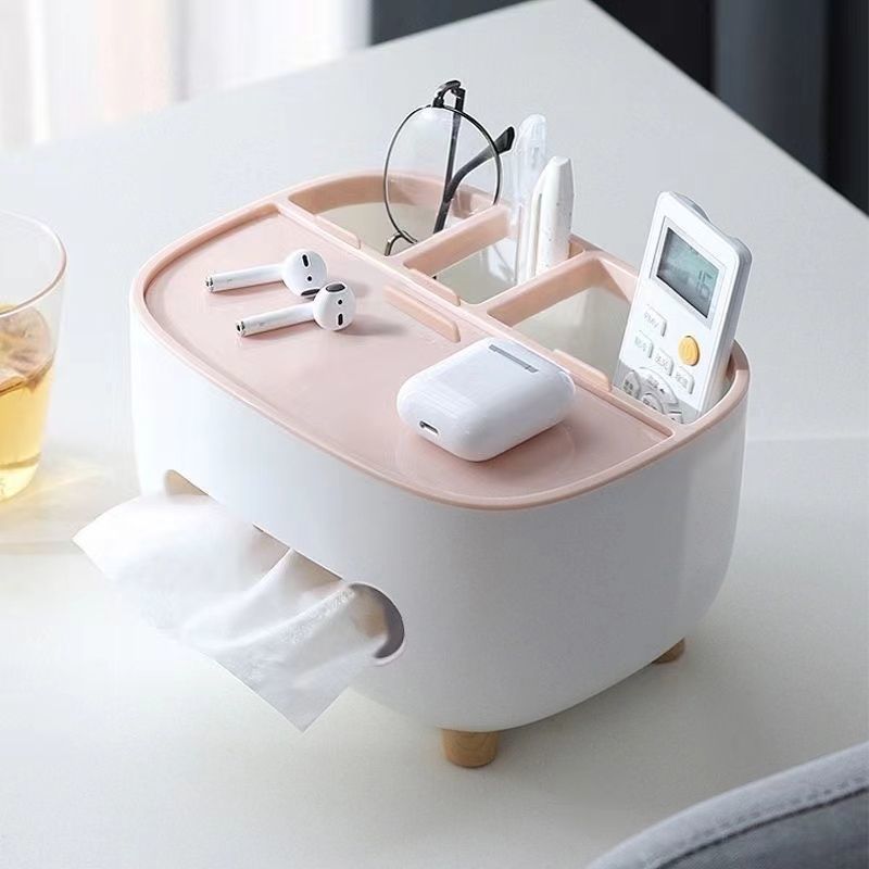 桌面收纳纸巾盒家用简约客厅卫生间多功能创意餐巾纸盒抽纸盒子ch