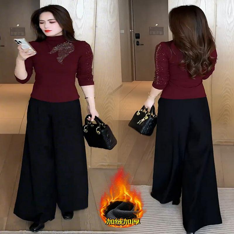 薄款加绒加厚半高领打底衫女2024秋冬季新款德绒修身显瘦内搭长袖