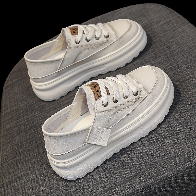 2025年新款板鞋爆款透气夏季时尚休闲鞋小白鞋女薄款运动厚底女鞋