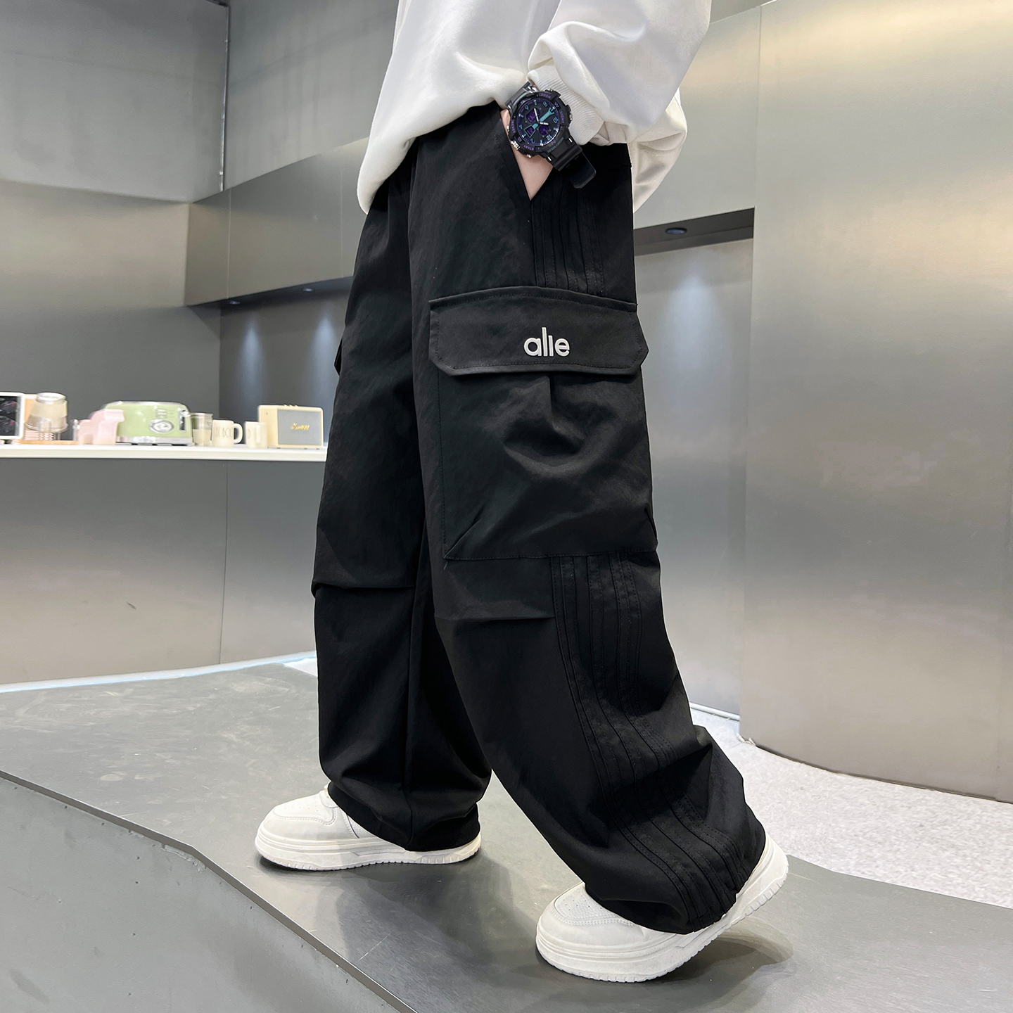 男童工装裤2025春秋新款中大童潮酷男孩百搭休闲裤儿童爆款裤子潮