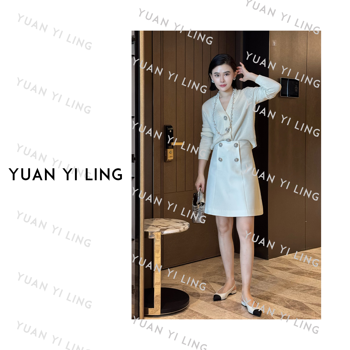 袁艺灵【月光】25秋季气质高级感百搭半裙时尚简约休闲显瘦 9037