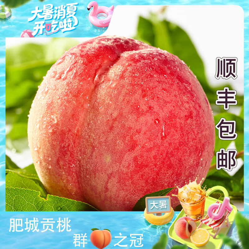 【肥城贡桃】现摘水蜜桃脆软两吃新鲜采摘应季水果产地直发坏果包赔