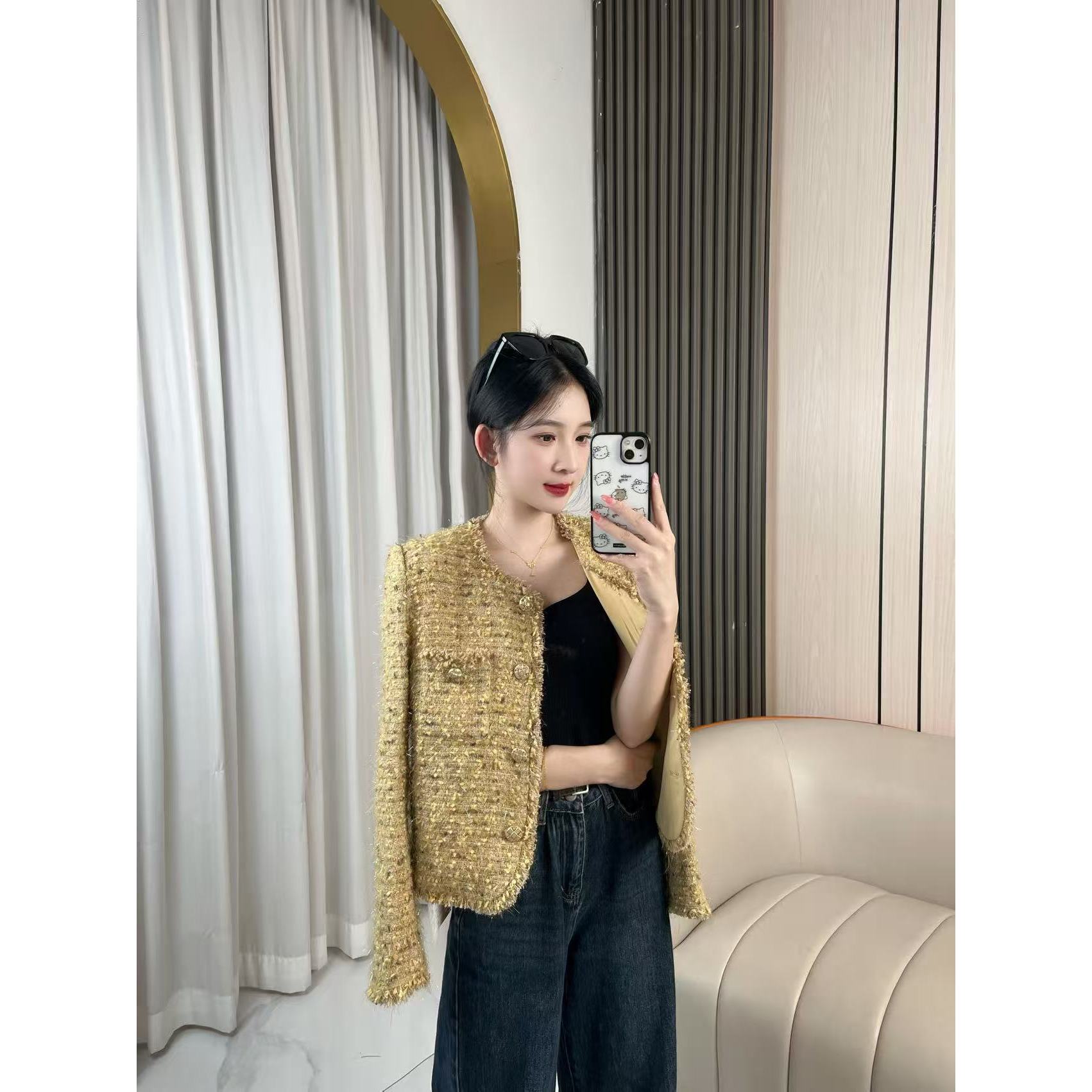 MSSY美舒尚衣、上衣小香风长袖短款外套休闲复古气质轻奢秋冬60101