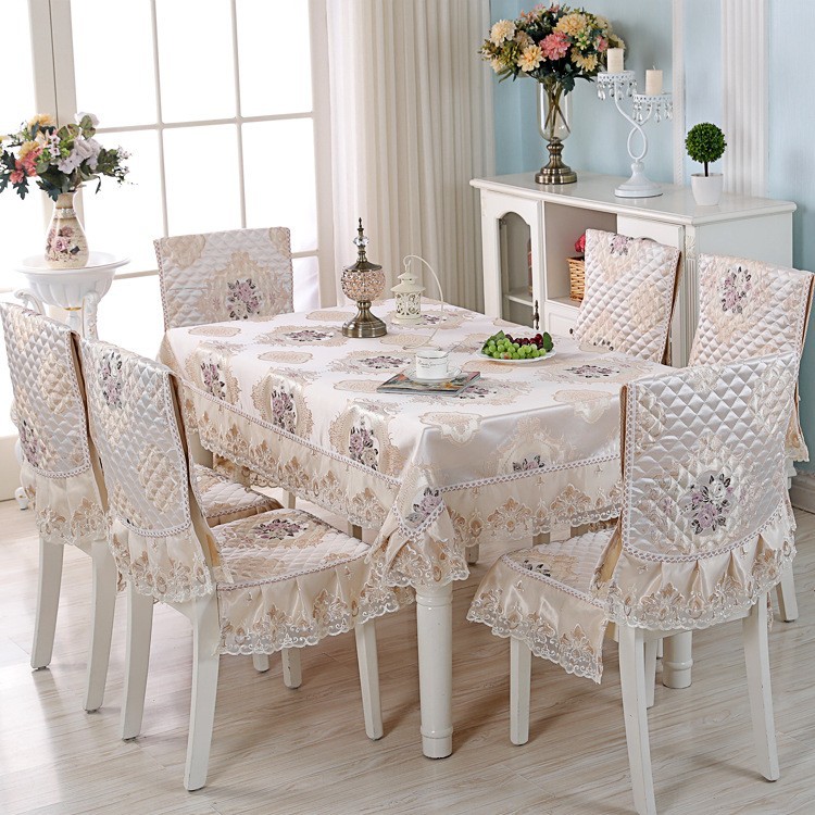 防滑 餐椅套装桌布布艺餐桌布椅套椅垫椅子套罩台布茶几椅子垫