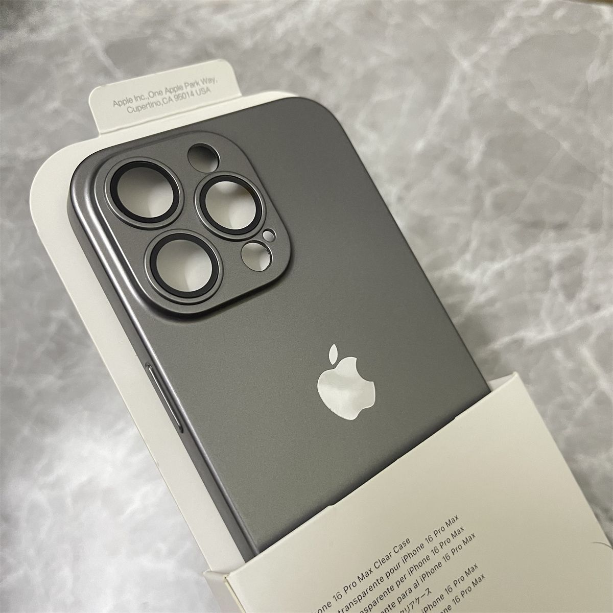 高级磨砂电镀苹果16 promaxPC硬壳iPhone15/14/13暮云灰12/11简约