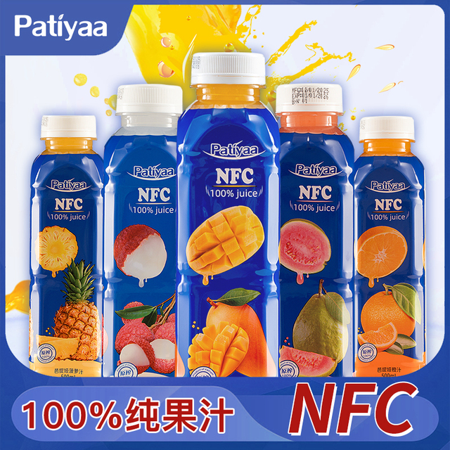 芭提娅果汁500ml*5瓶装NFC芭乐凤梨汁芒果荔枝汁饮料