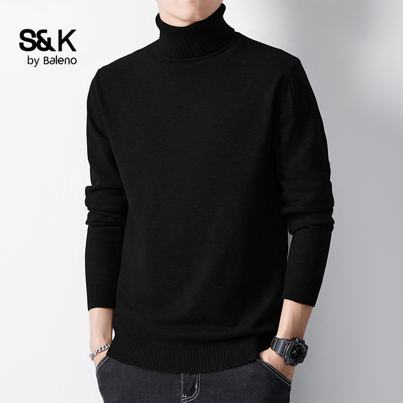班尼路S&K高领毛衣男士秋冬季保暖内搭毛线打底针织衫潮2025新款
