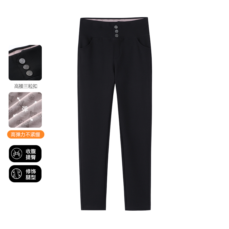 秋冬款时尚大码休闲裤收腰亲肤紧密显瘦显高小黑裤ZB6349/ZB6372