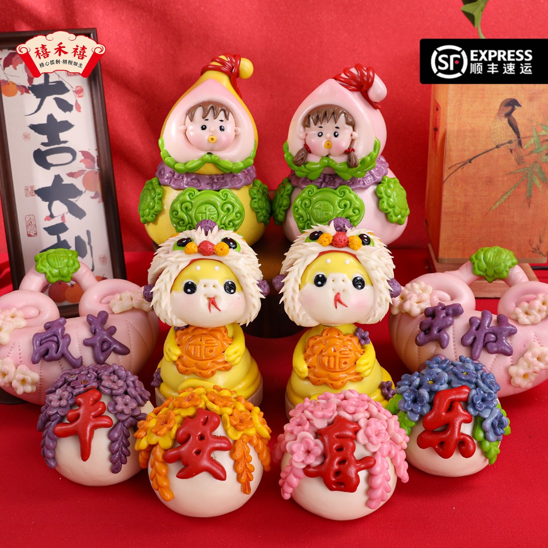 山东胶东花饽饽生日周岁馒头宝宝抓周馍馍百岁满月花样面点