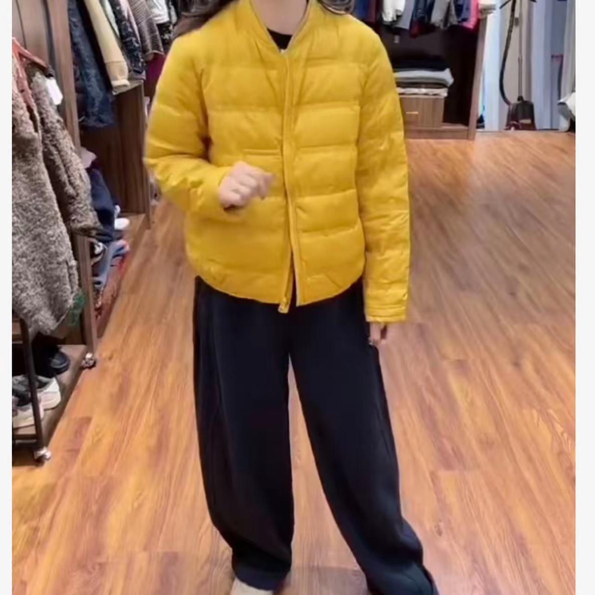 冬季女修身常规款保暖薄款短款百搭时尚nzq