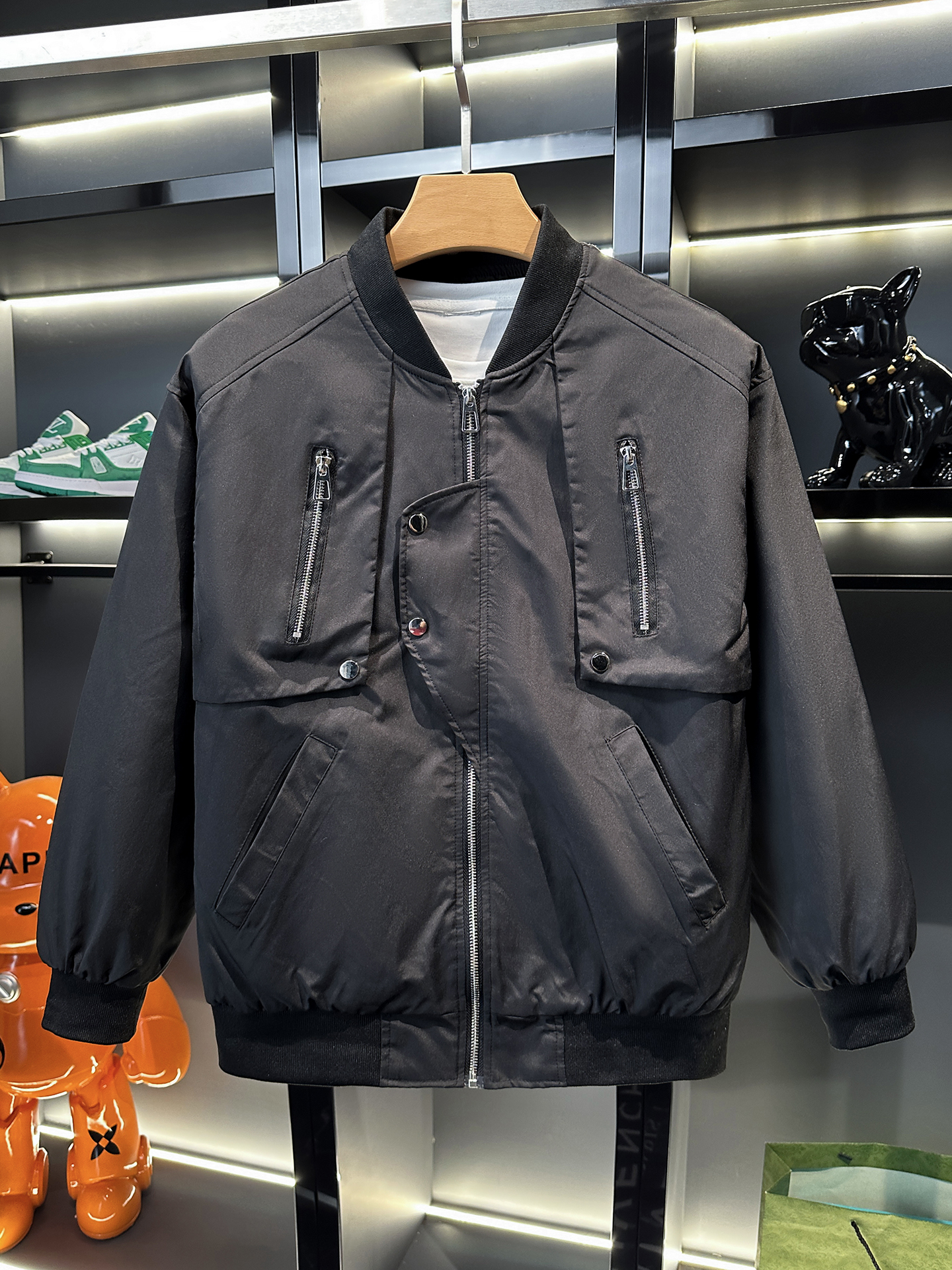 美式高街工装外套男春秋百搭休闲薄款棒球服女潮牌复古飞行员夹克