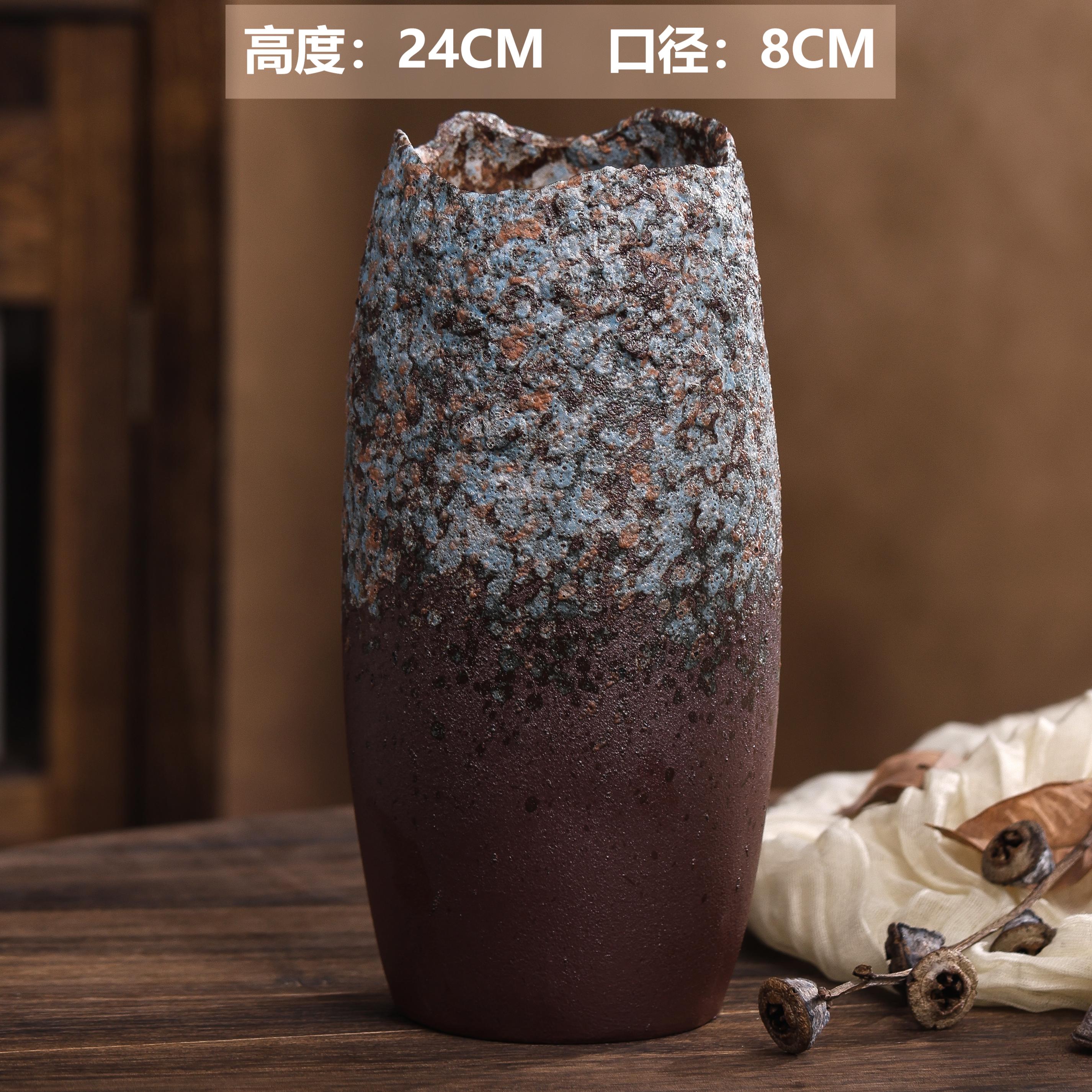 复古中式台面陶瓷水培花瓶玫瑰向日葵客厅餐桌家居装饰摆件