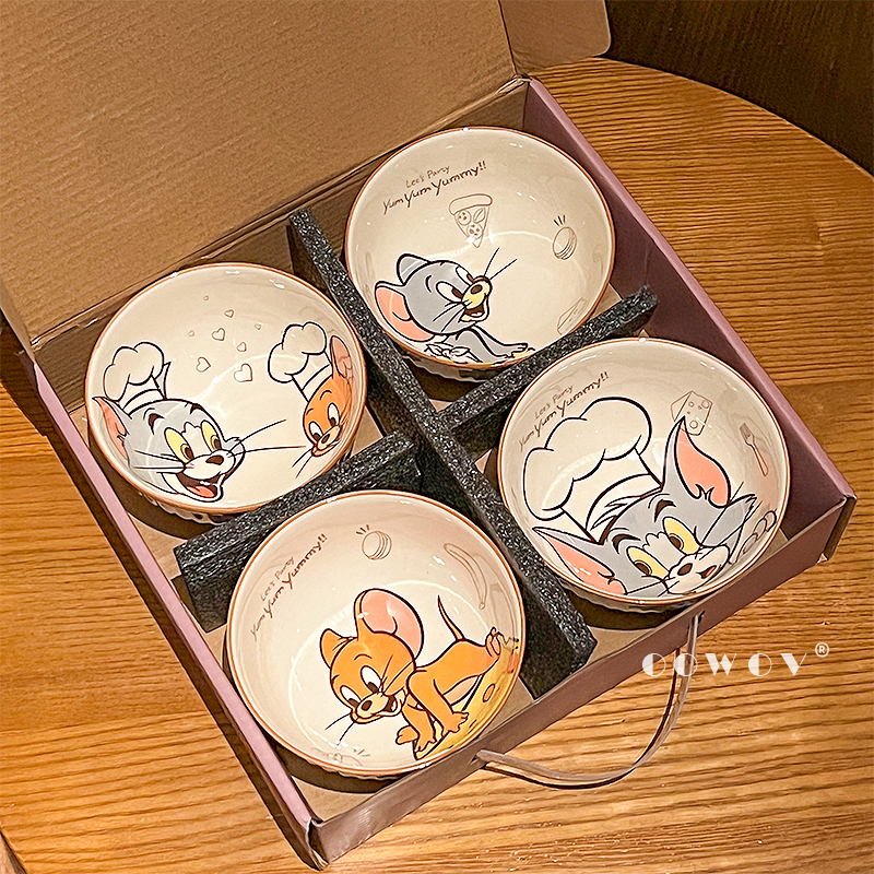 猫和老鼠联名陶瓷碗家用2025新款高颜值汤碗饭碗儿童餐具生日礼物