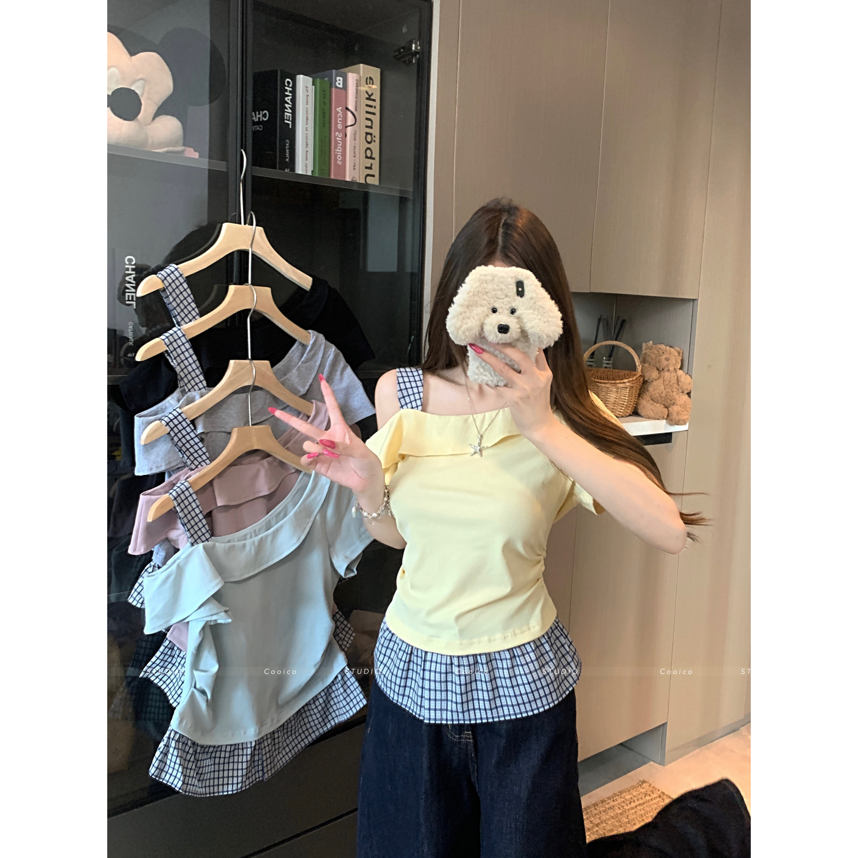 【6676】胖mm欧若风夏季新款设计感不规则上衣修身显瘦短袖T恤