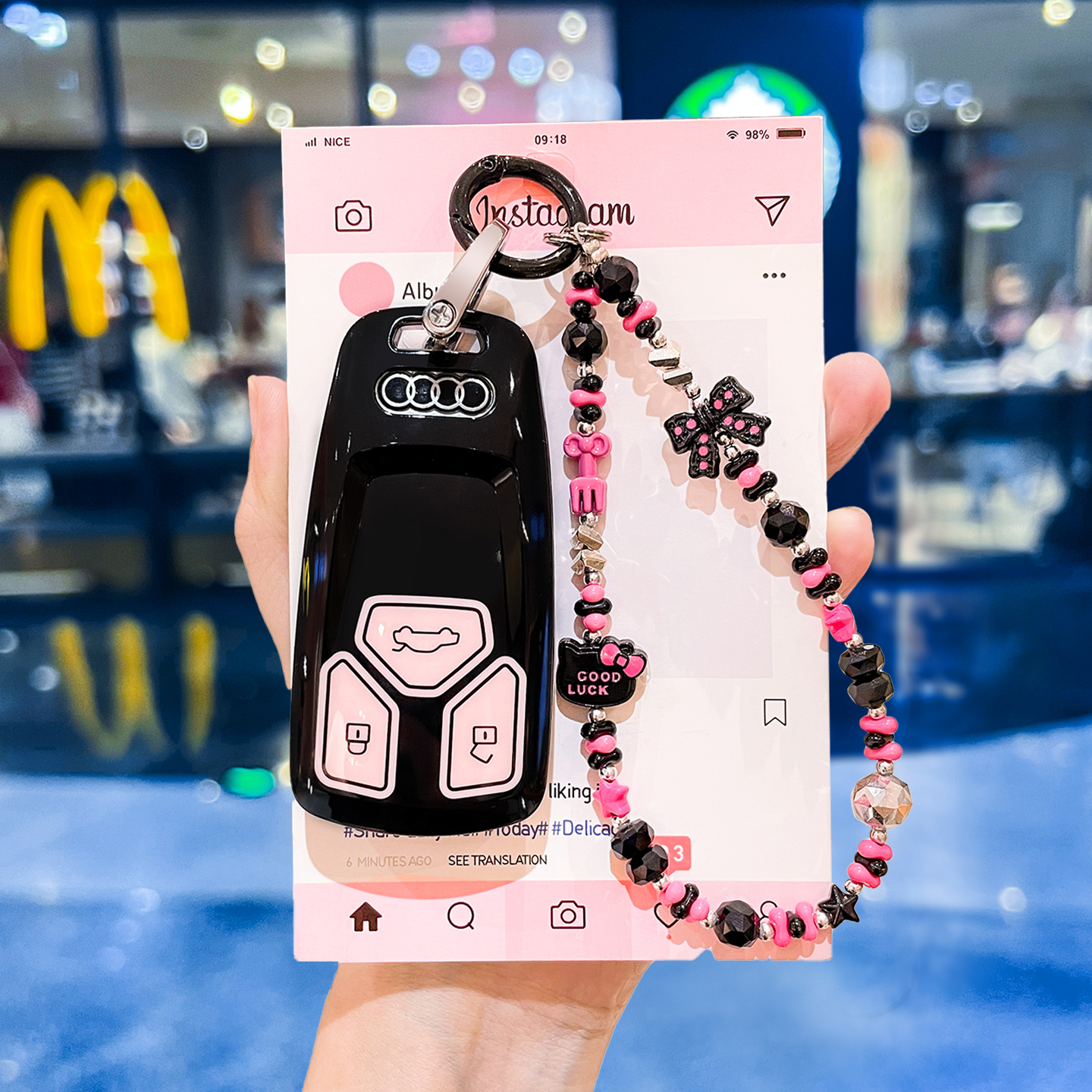 适用于奥迪钥匙套a4l女士高档q5l豪华a5汽车a6l扣a7l壳2025款a3l