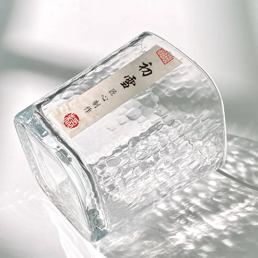 锤纹初雪玻璃杯透明无铅方形喝水杯威士忌杯子洋酒杯茶杯玻璃