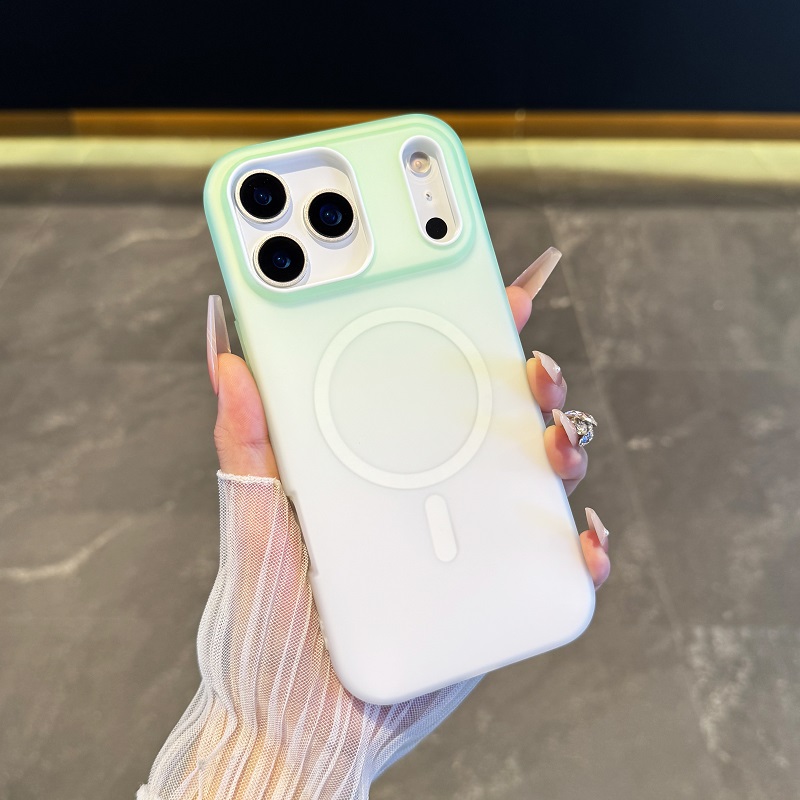 高颜值渐变二合一适用于iPhone17promax手机壳磨砂双层苹果16磁吸