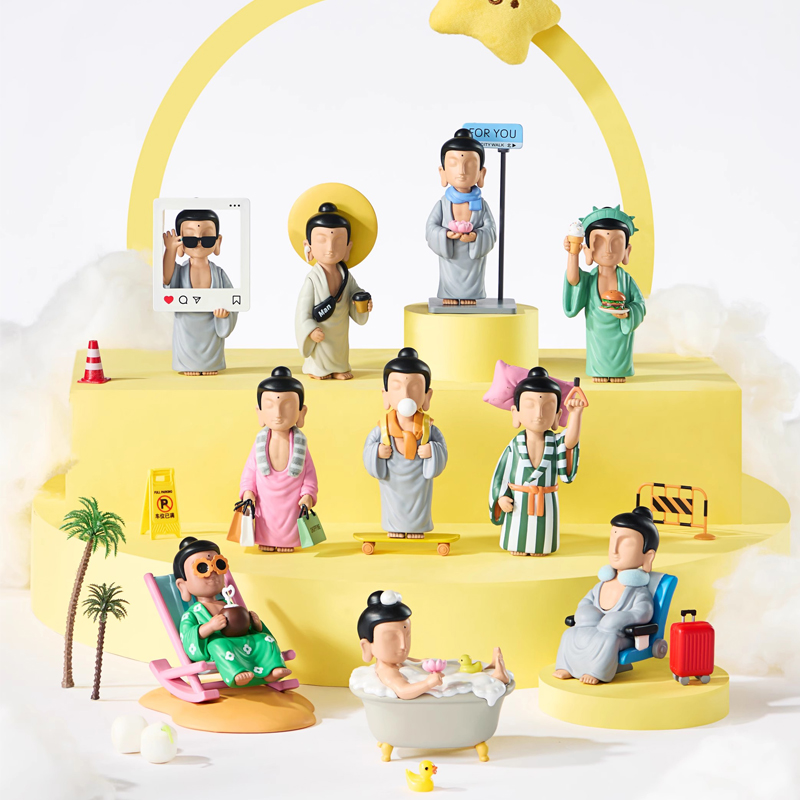 【开盒不退不H】正版Fo了u City Walk 城市漫步系列盲盒佛系潮玩