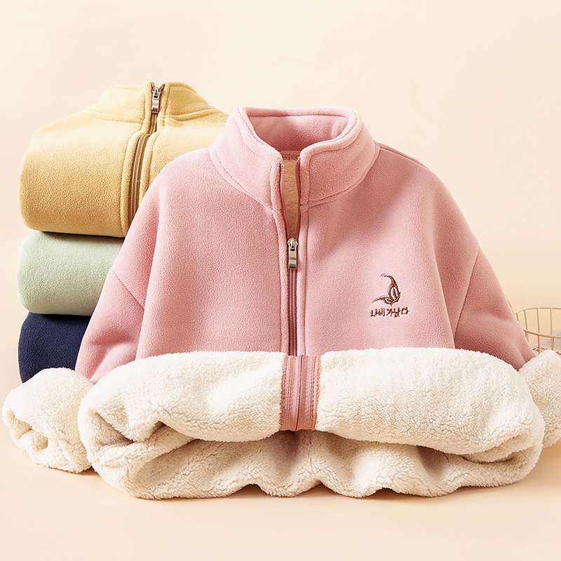 B 门店2&9/9！暖羊羊外套」御寒加厚羊羔绒蓄热保暖儿童外套 C19655