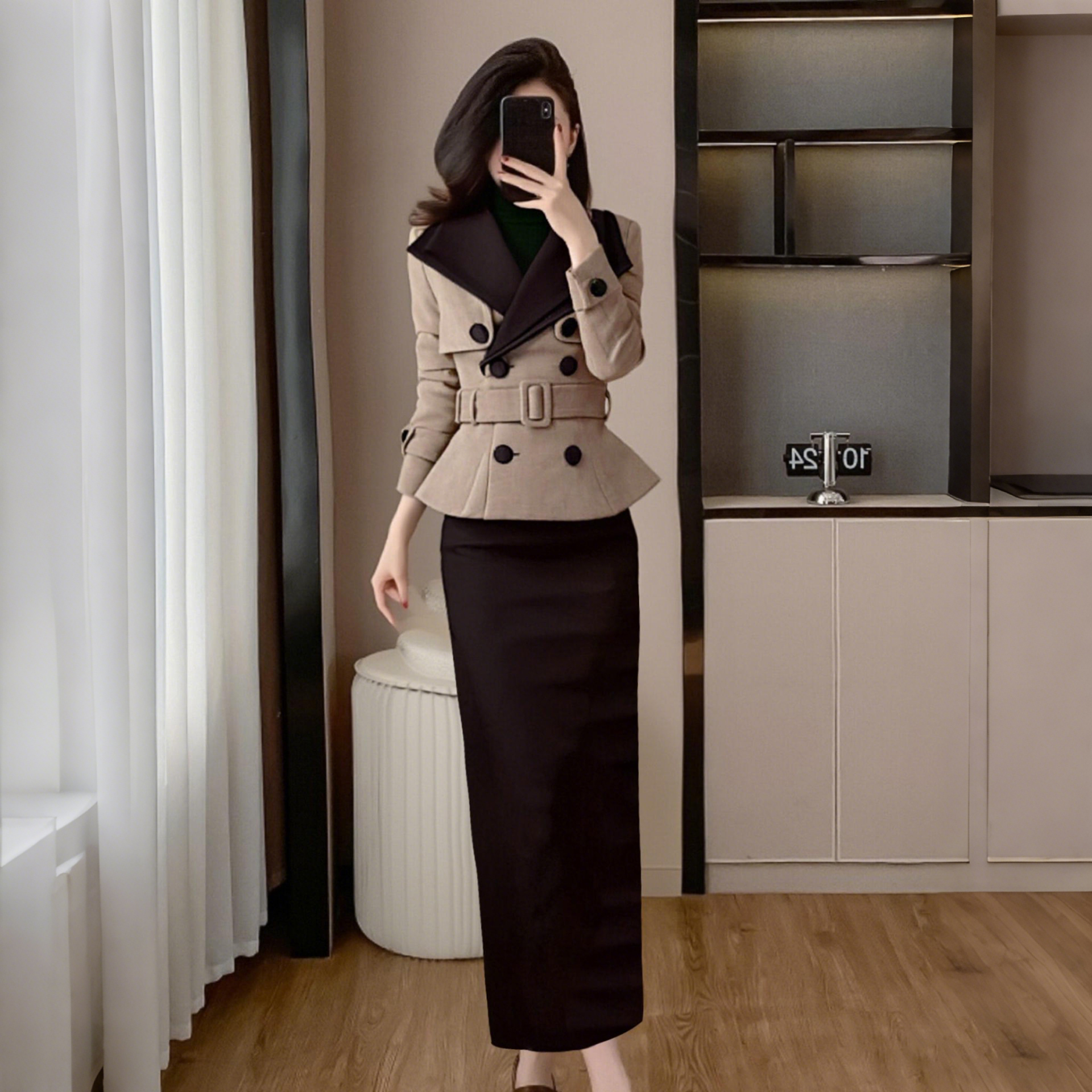 新款高端显瘦上衣套装女装小香风洋气时尚气质