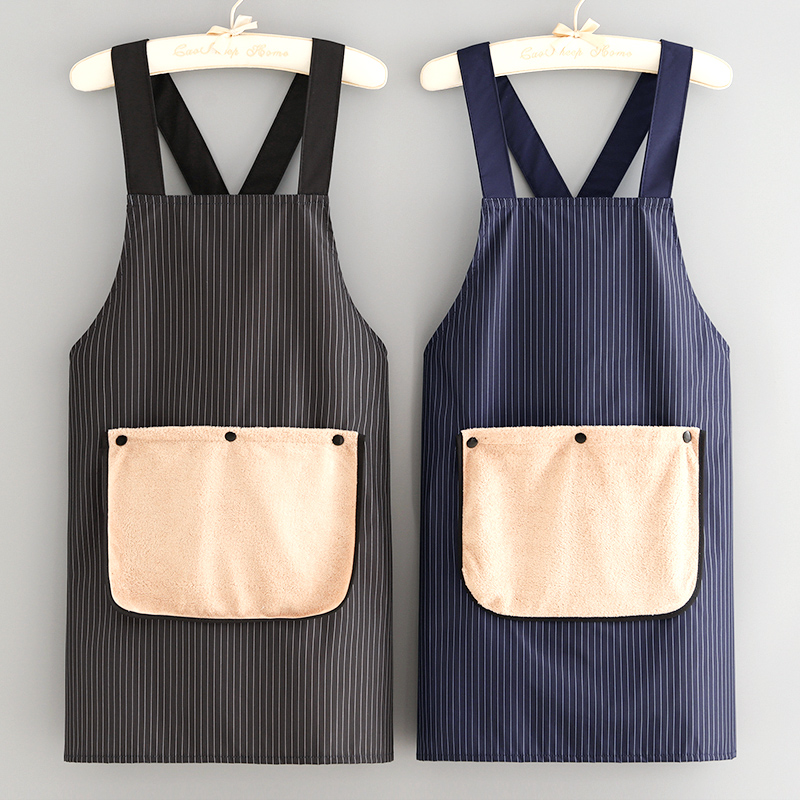 2025新款复合围裙厨房做饭防污围腰定制印字餐饮上班耐脏工作服女