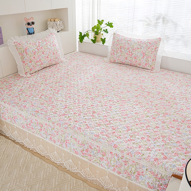 纯棉榻榻米床盖加厚夹棉韩式大炕盖四季通用土炕罩农村炕单可定做