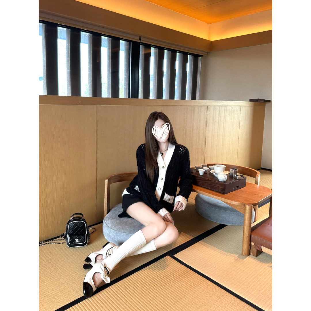 人间香奶奶|小香撞色针织开衫 M1294