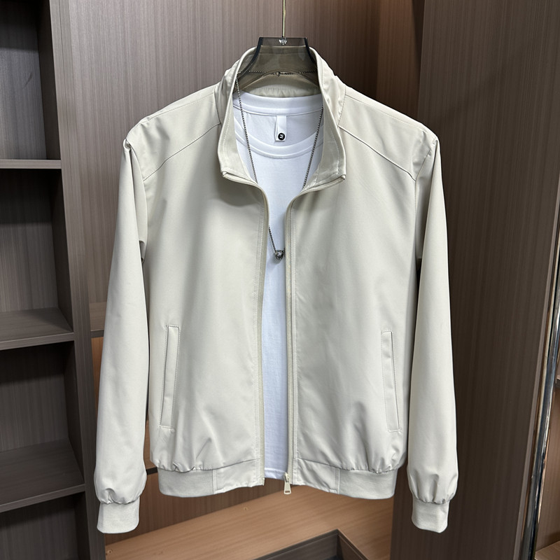 2025新款春秋季立领夹克男士韩版简约风秋季休闲时尚外套男款上衣