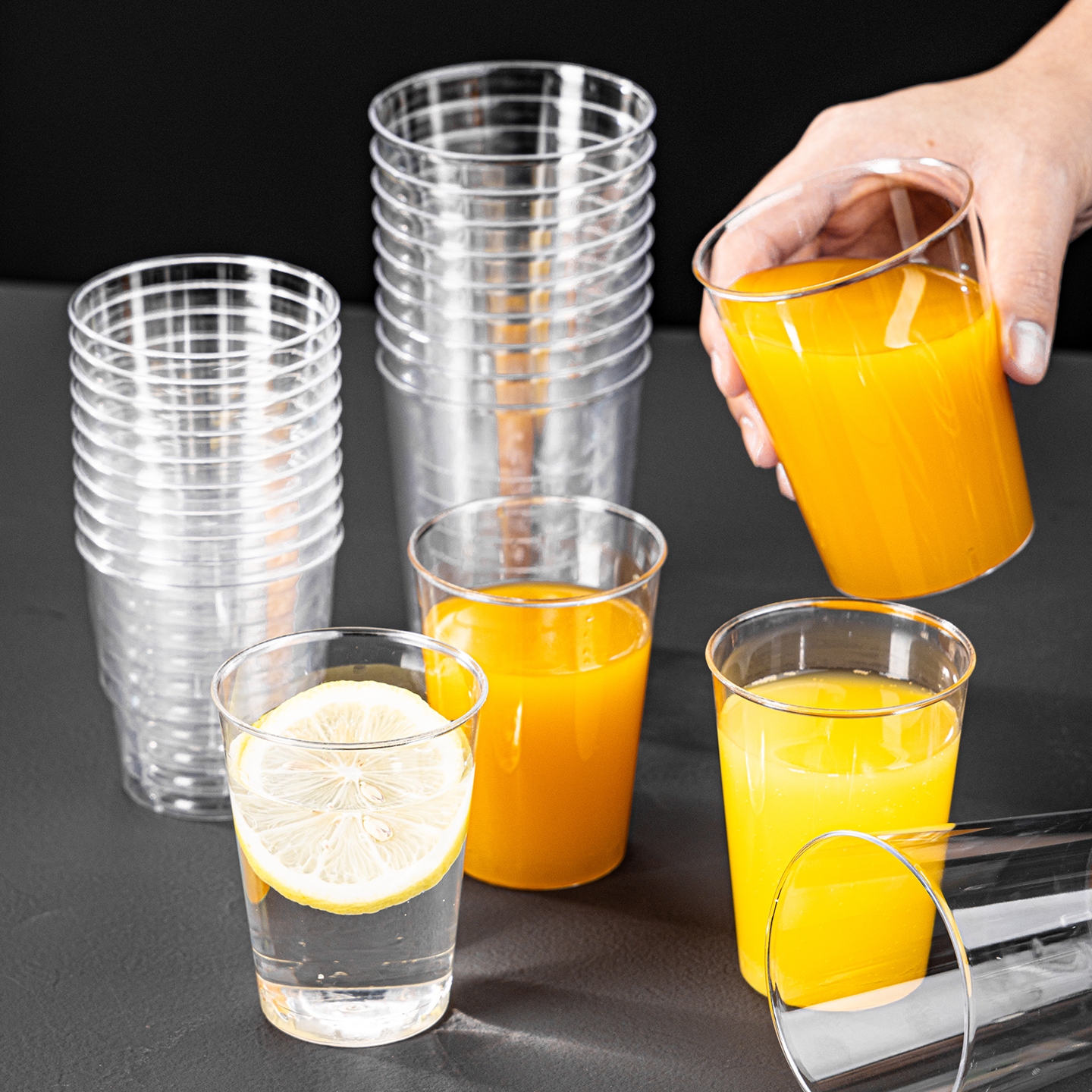 航空杯一次性杯子加厚硬水杯食品级茶杯太空杯家用杯耐高温塑料杯