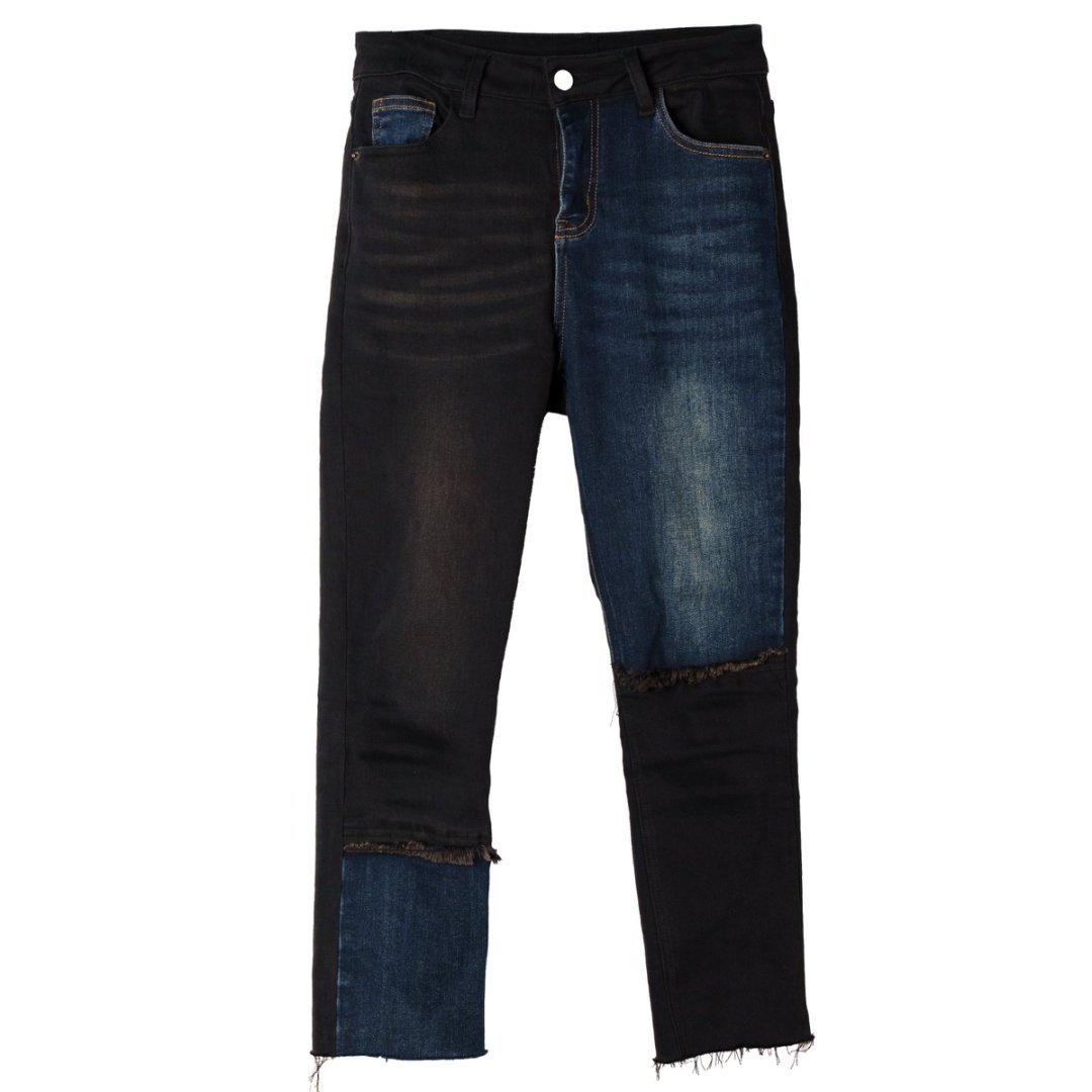 museguhui/木色古汇8122#气质秋款时尚百搭直筒牛仔裤M裤长85左右