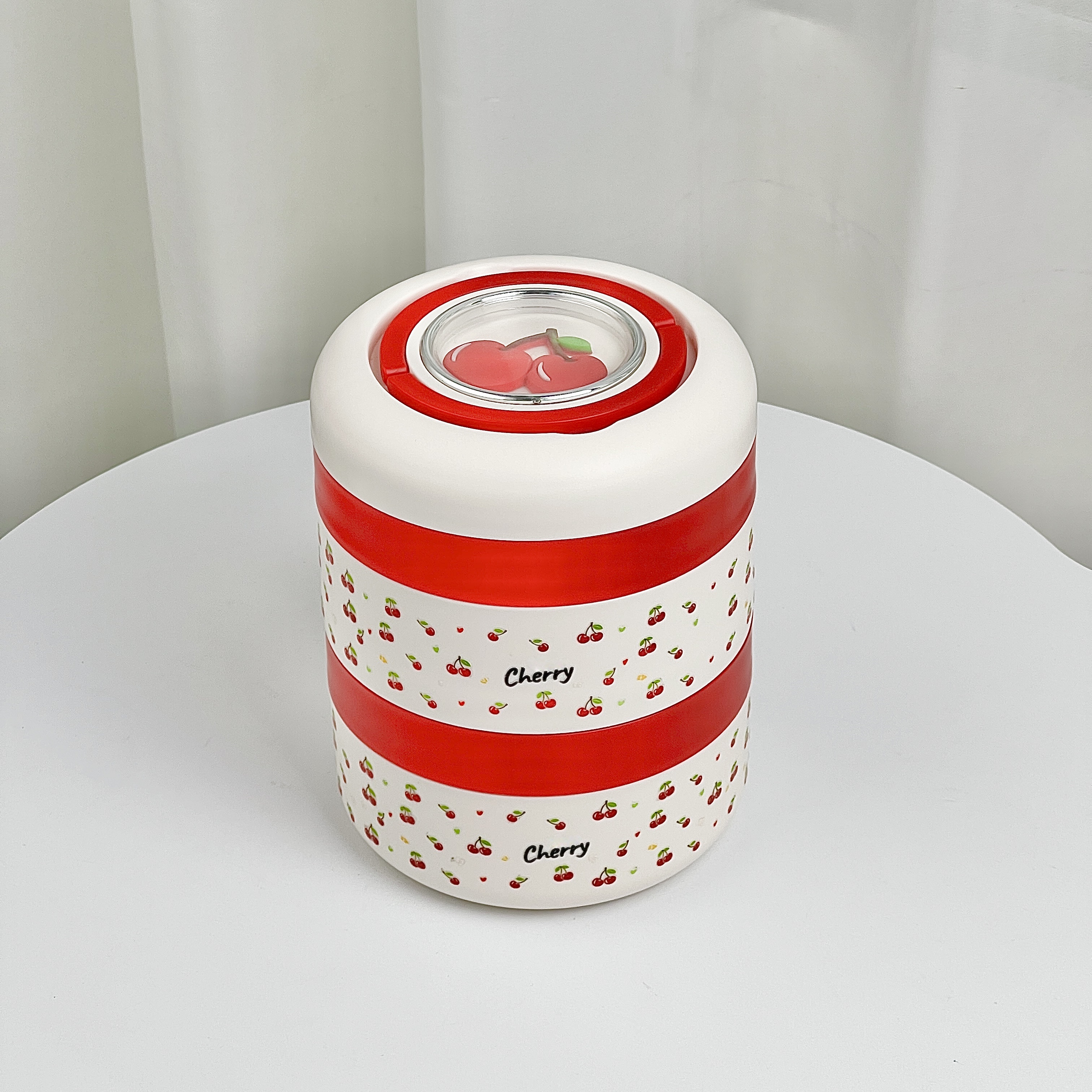 项老爹樱桃饭盒304不锈钢双层上班族便当盒学生带手提户外大容量