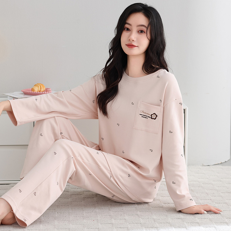 2025新款睡衣女春秋款纯棉长袖家居服秋冬薄款高级感可外出套装