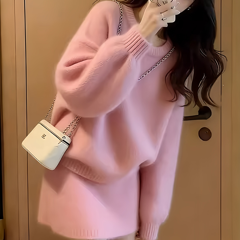 香朵儿 甜系风时尚套装2026冬季新款修身上衣舒适半身裙两件套