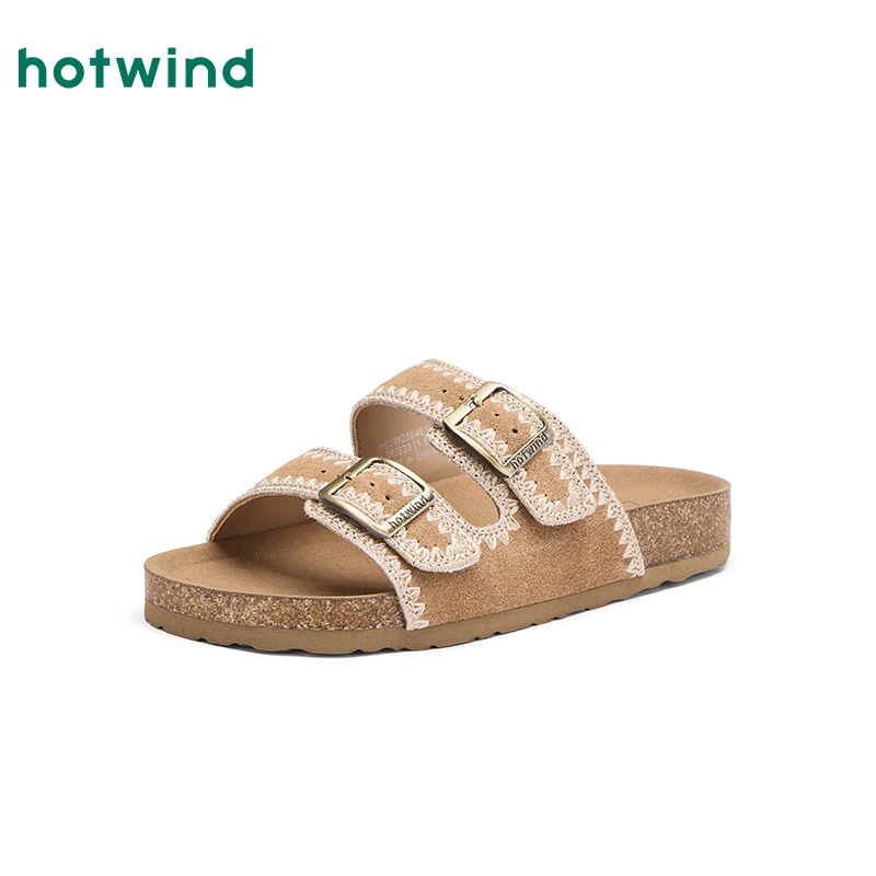 【风吹麦浪】热风博肯拖女25夏季新款波西米亚风时尚拖鞋H62W25648