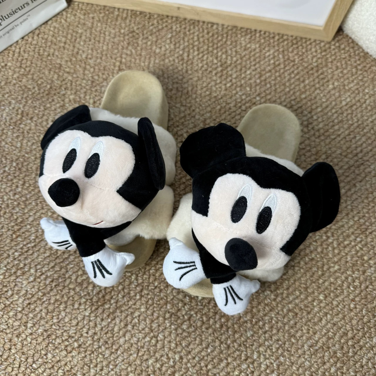 【吐司】可爱卡通大米奇一字拖外穿女2025年秋冬季新款时尚百搭学生