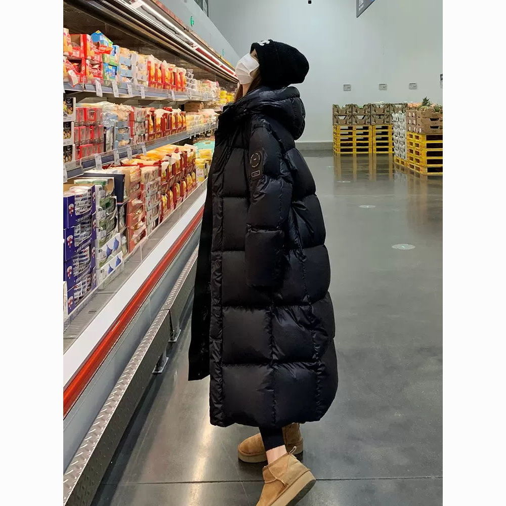 TSKM黑金服冬季2025新款韩版宽松过膝加厚长款棉衣棉袄外套