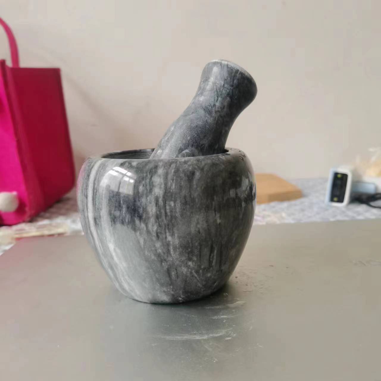 手动按压老式压蒜器研磨器手拉老物件捣姜捣蒜研磨石臼