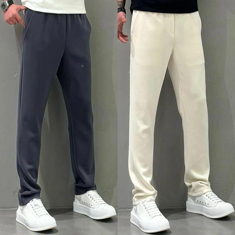 欧货高档直筒简约纯色运动卫裤男2025春秋新款时尚宽松垂感休闲裤