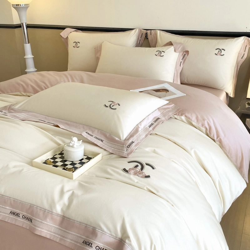 富安娜A类母婴级新疆长绒棉全棉纯棉四件套轻奢床单被套床上用品4