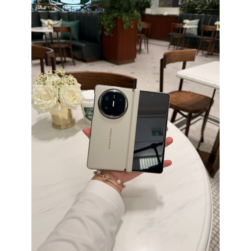 适用于华为Matex6/Matex5秒变XTS磁吸中轴折叠手机壳  透明边框