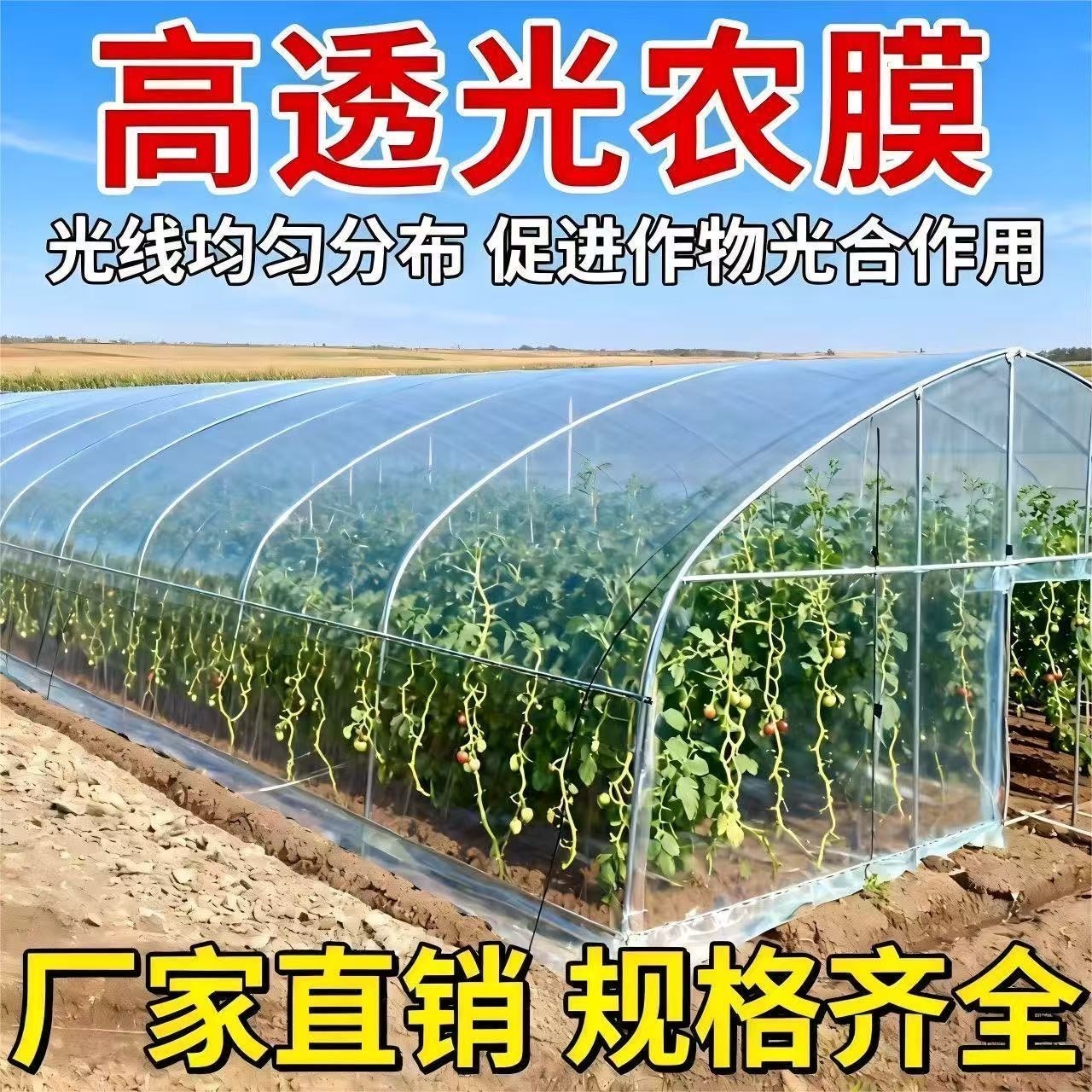 塑料大棚膜加厚农用薄膜抗老化PO膜无滴膜保温透明蔬菜农用大棚膜