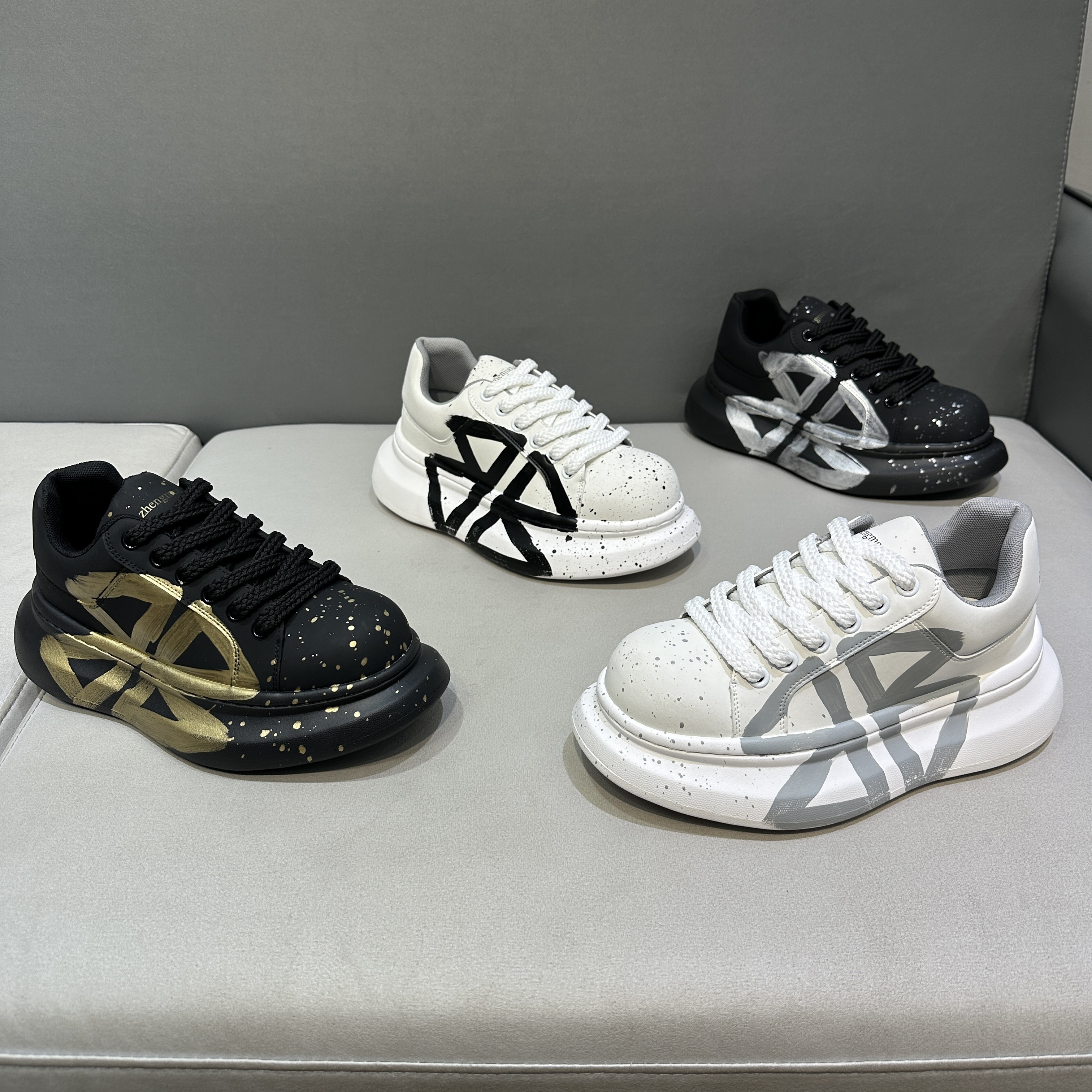 增高透气休闲鞋减震百搭男鞋厚底春秋季板鞋白鞋舒适潮流厚底潮鞋