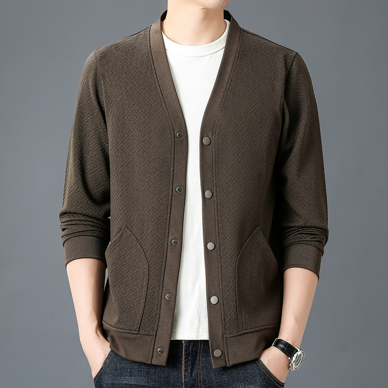 长袖纯色秋冬上衣夹克休闲薄款外穿男士休闲棒球服宽松春季春秋季