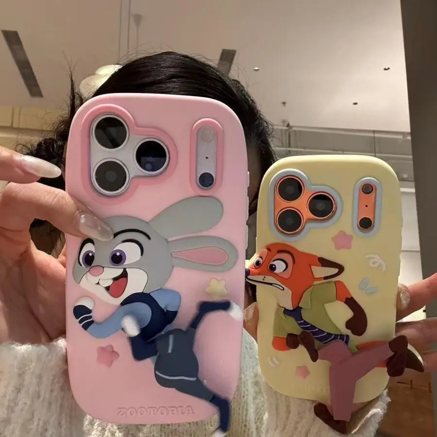 旋转飞毛腿朱迪尼克适用于17pro/16promax手机壳苹果15/14 硅胶