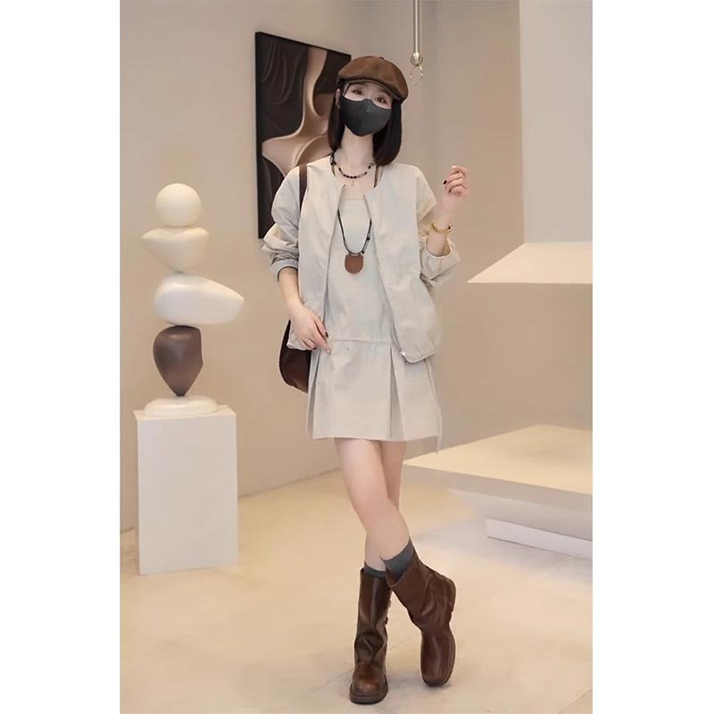 时尚套装小个子穿搭2025年春秋女新款外套连衣裙两件套高级感简约
