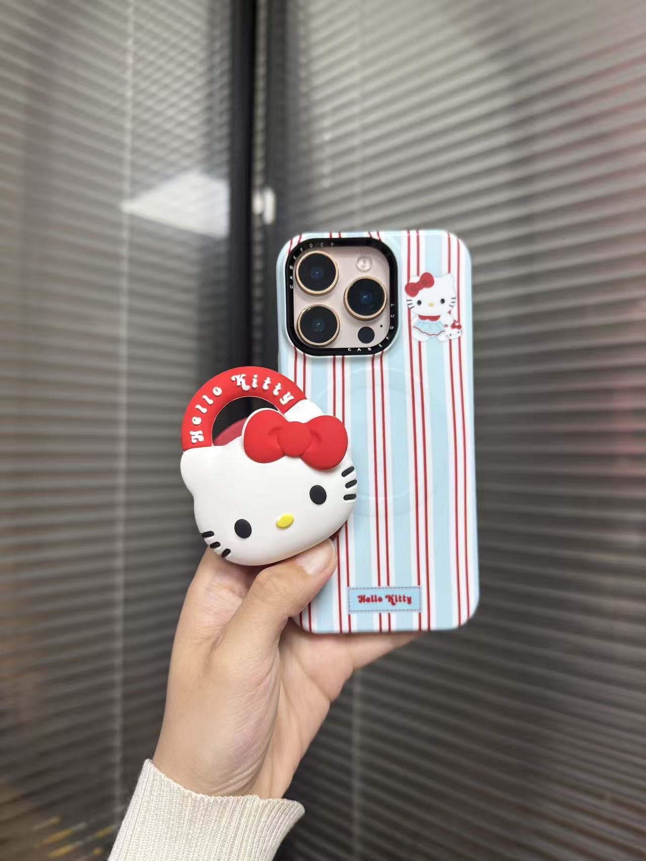 条纹购物袋kt菲林磁吸手机壳一套