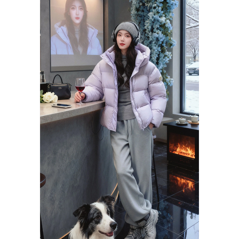 复古韩式棉服蓬松轻暖短款2026爆款适配氛围里的温柔冬季外套女