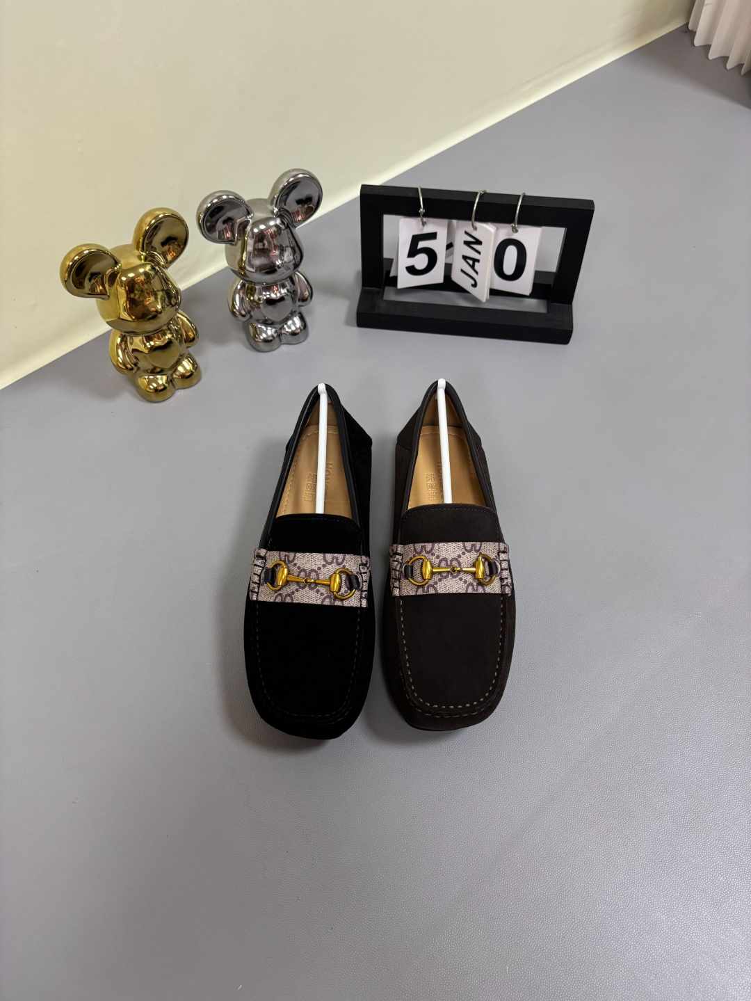 时尚新款爆款豆豆鞋男款头层牛皮透气休闲百搭软底软面乐福鞋