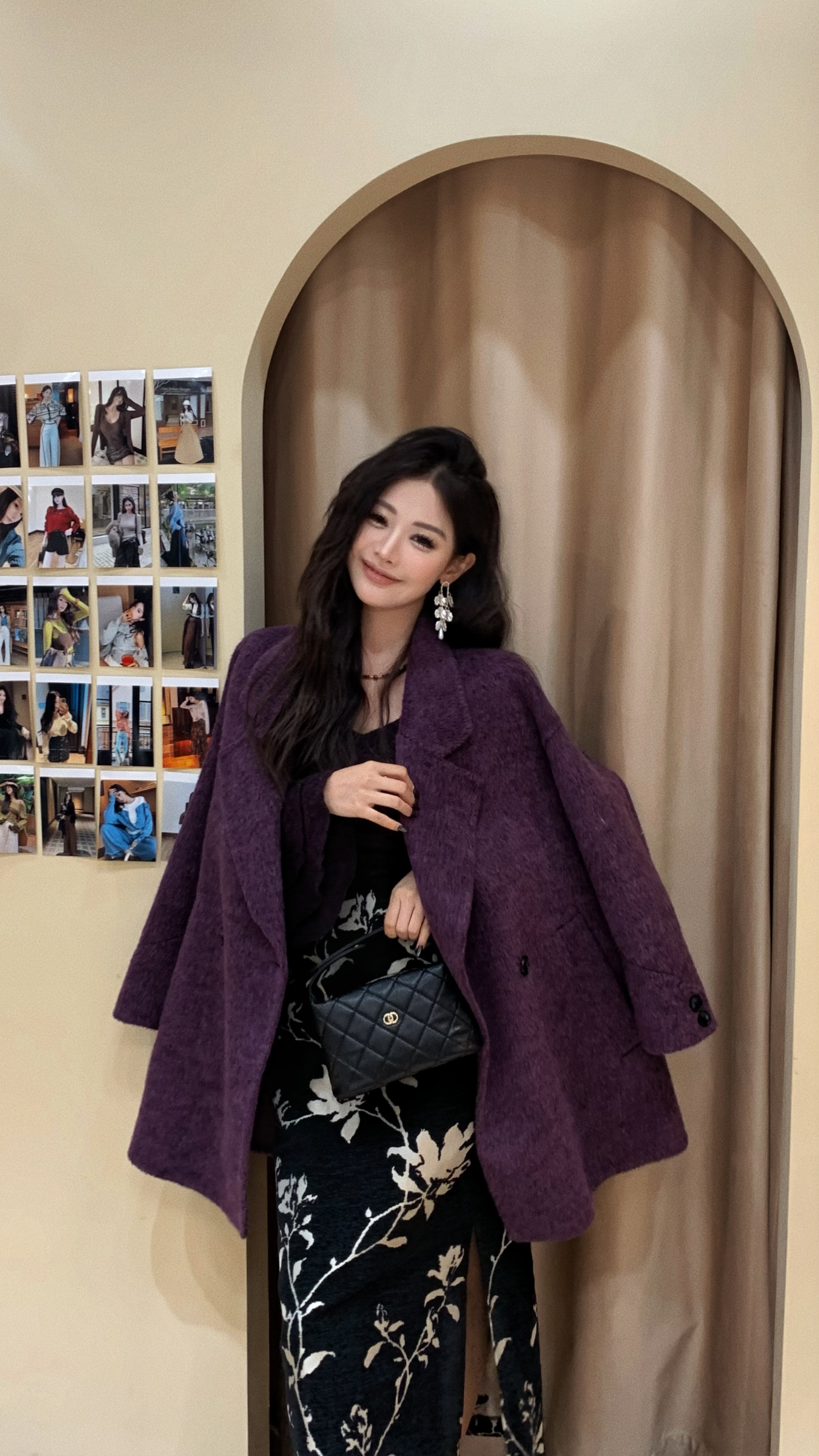 利达 NEW DADADA 冬季新款羊毛大衣秋冬高贵时尚女装外套CHM3070